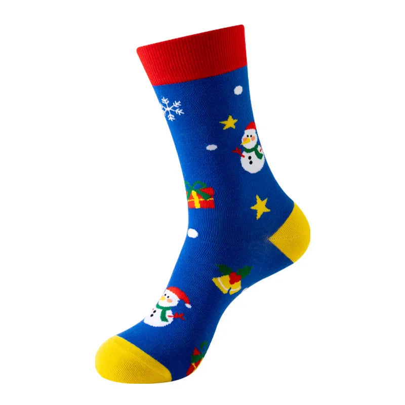 Christmas Cute Modern Style Unisex Christmas Tree Gingerbread Snowman Cotton Polyester Ankle Socks A Pair