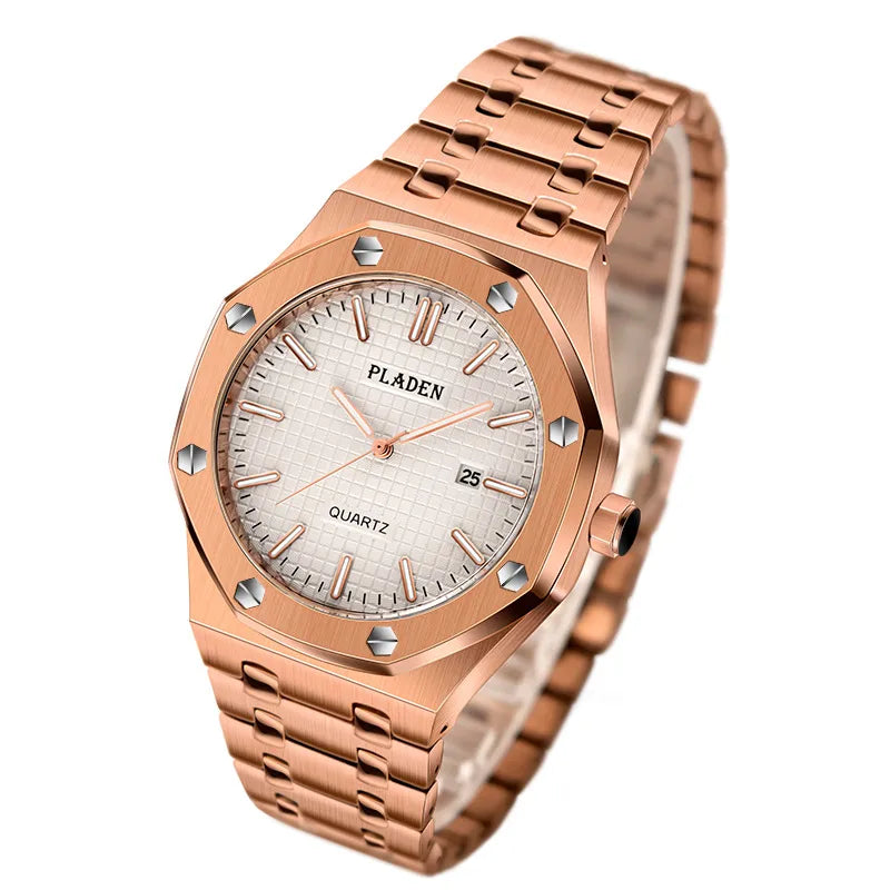Business Geometric Butterfly Double Snap Quartz Men's Watches