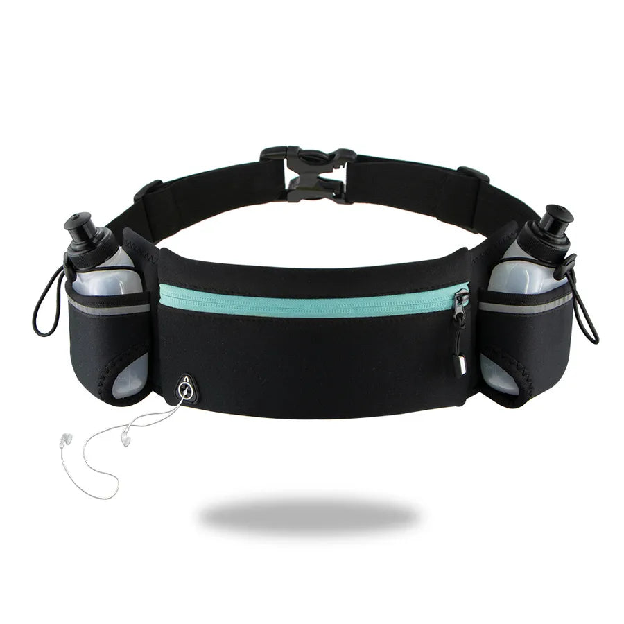 Running waist bag men and women with double kettle bag with sports fitness fashion belt outdoor marathon  wholesale