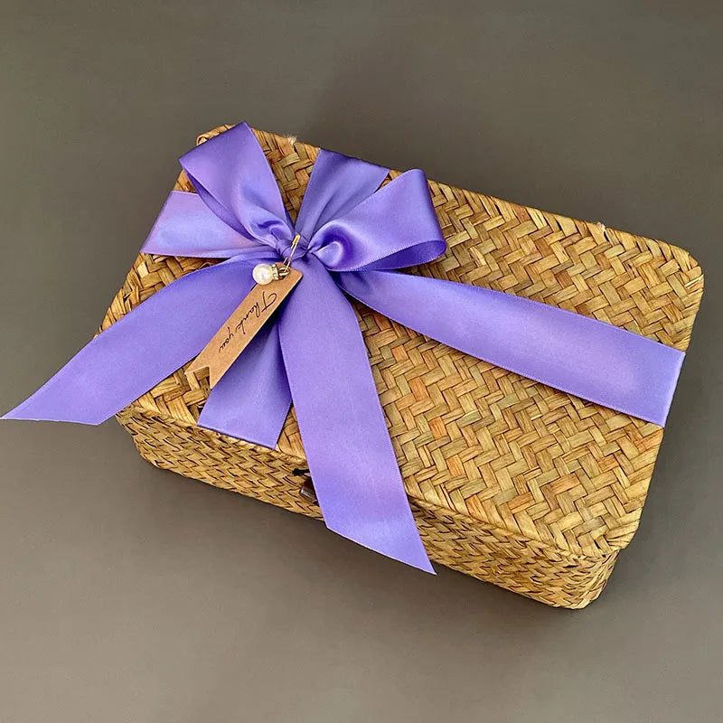 pastoral solid color wood storage box