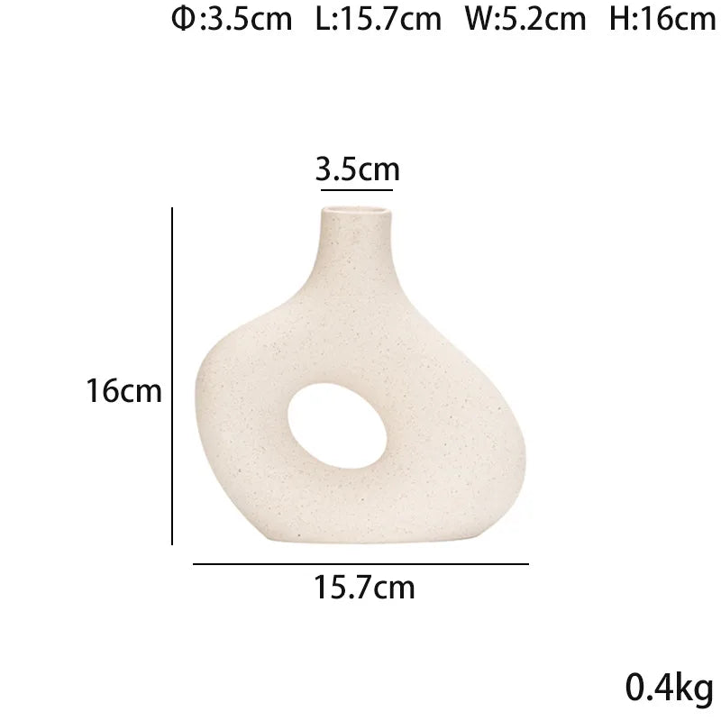 simple style irregular solid color ceramics vase