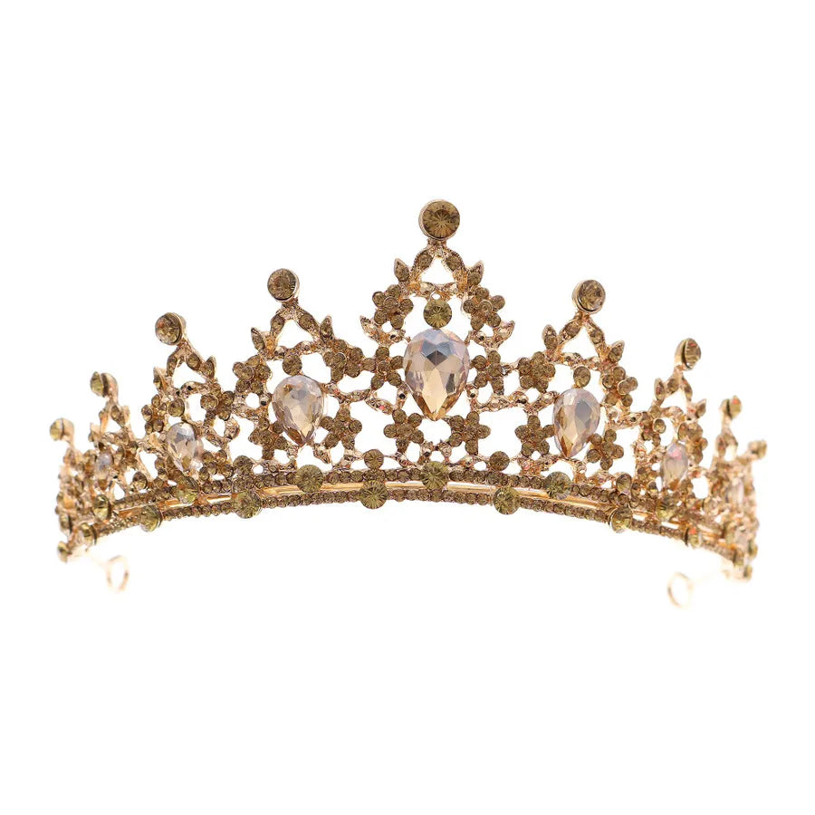 baroque  prom crown rhinestone pearl headband