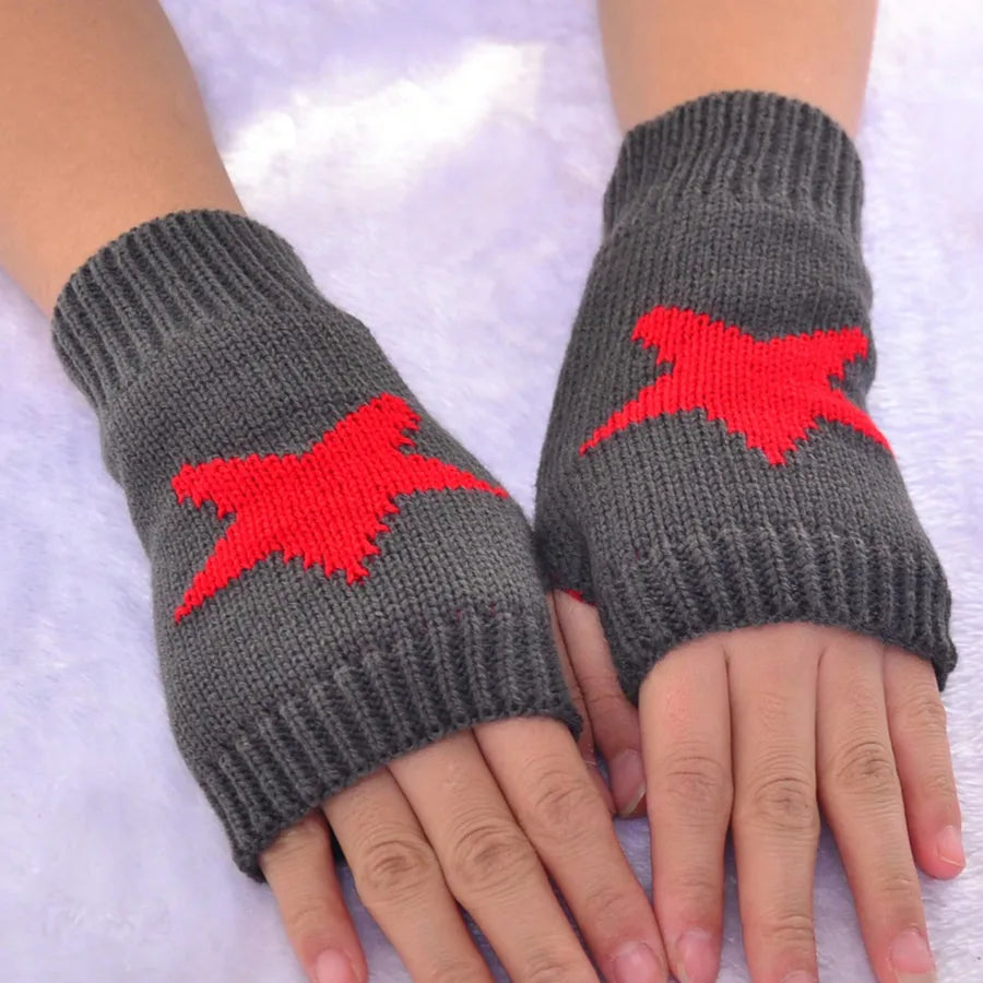 Unisex Cute Geometric Warm Gloves