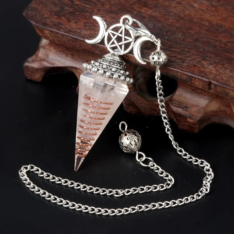 classic style color block semi-precious stone patchwork pendant necklace