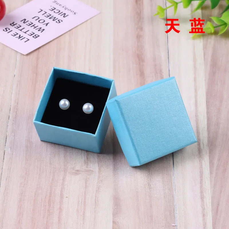fashion solid color paper jewelry boxes 1 piece