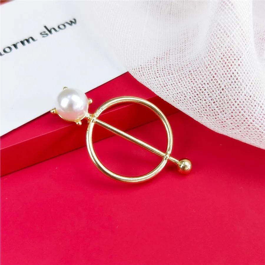 women's fashion geometric water droplets pu alloy rhinestone pearl