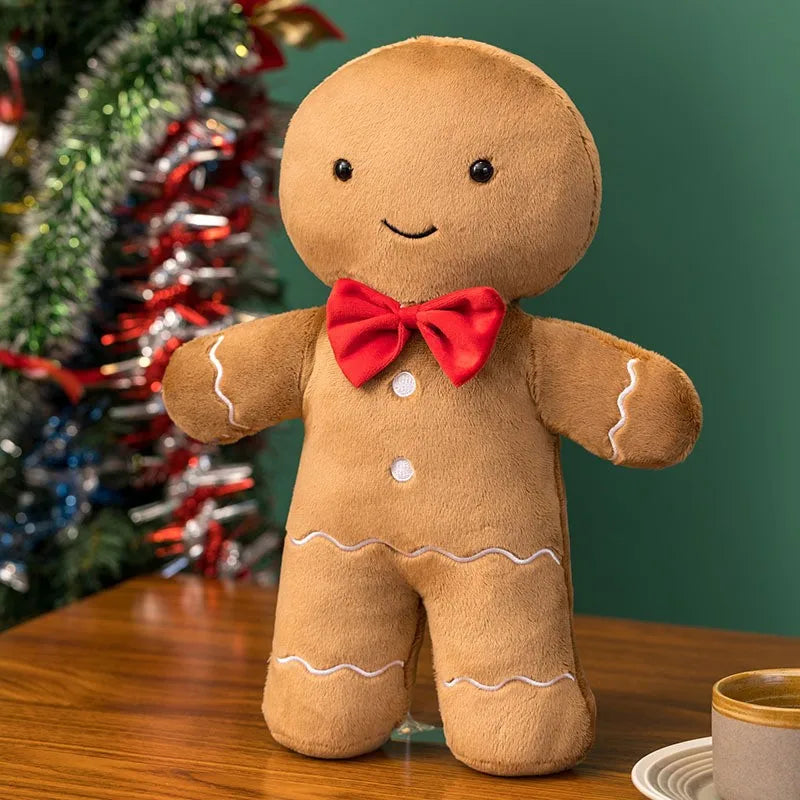 Christmas Decorative Cushion Santa Claus Toy Apple Peaceful Fruit Christmas wreath Cushion Gingerbread Man Cartoon Style