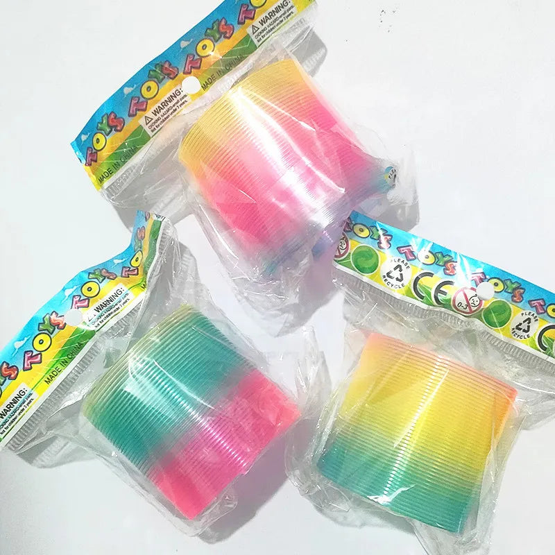 children's educational trumpet magic retractable rainbow circle toy