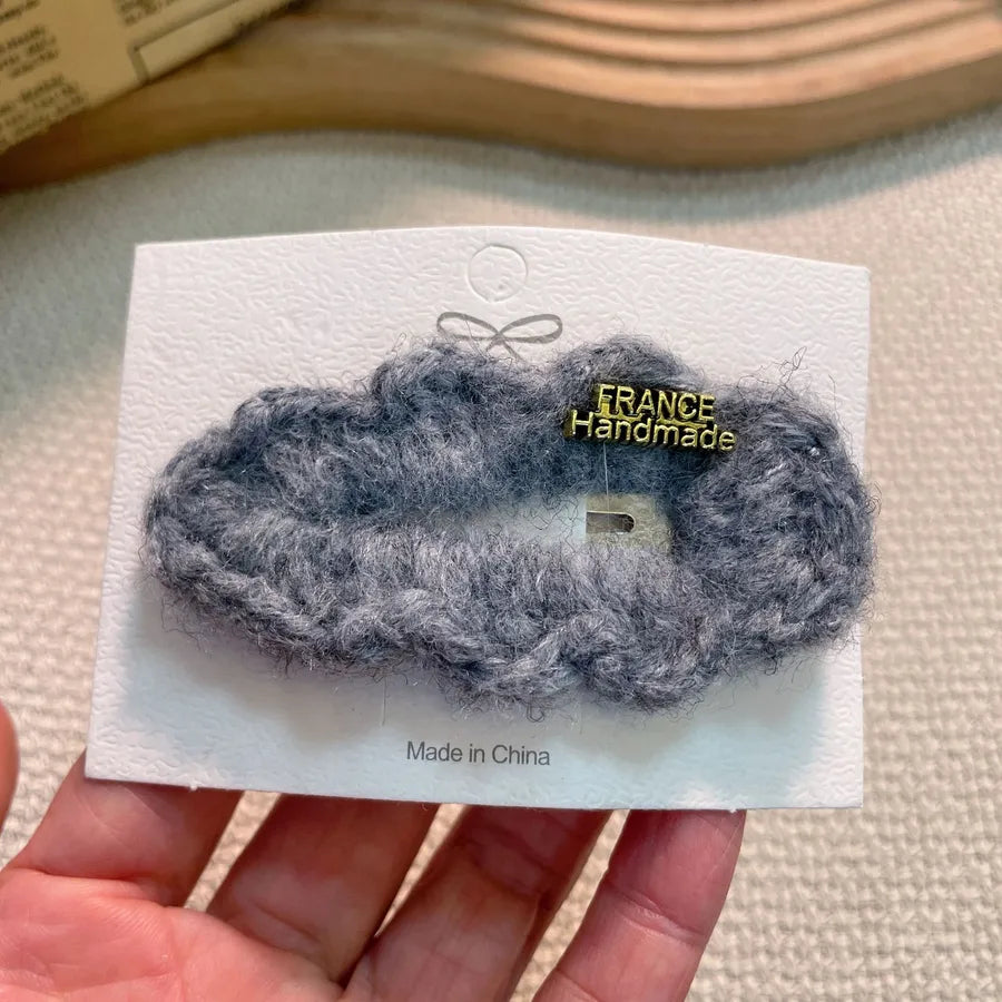 Cute Lamb Fur New Style Side Hair Clips Bangs Holders High-End Fashion Girls Hair Accessories Premium Shop Hair Decorations