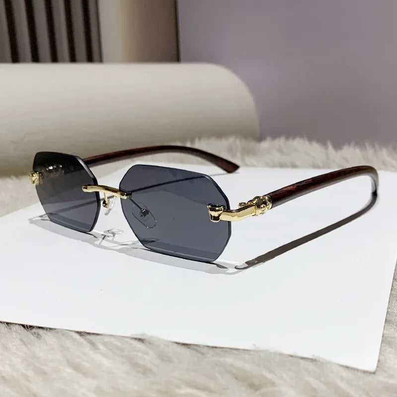 Simple Style Classic Style Color Block Pc Polygon Frameless Women's Sunglasses