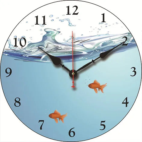 silent wall clock retro wood ocean clock wall sticker simple wall clock retro explosion hanging clock