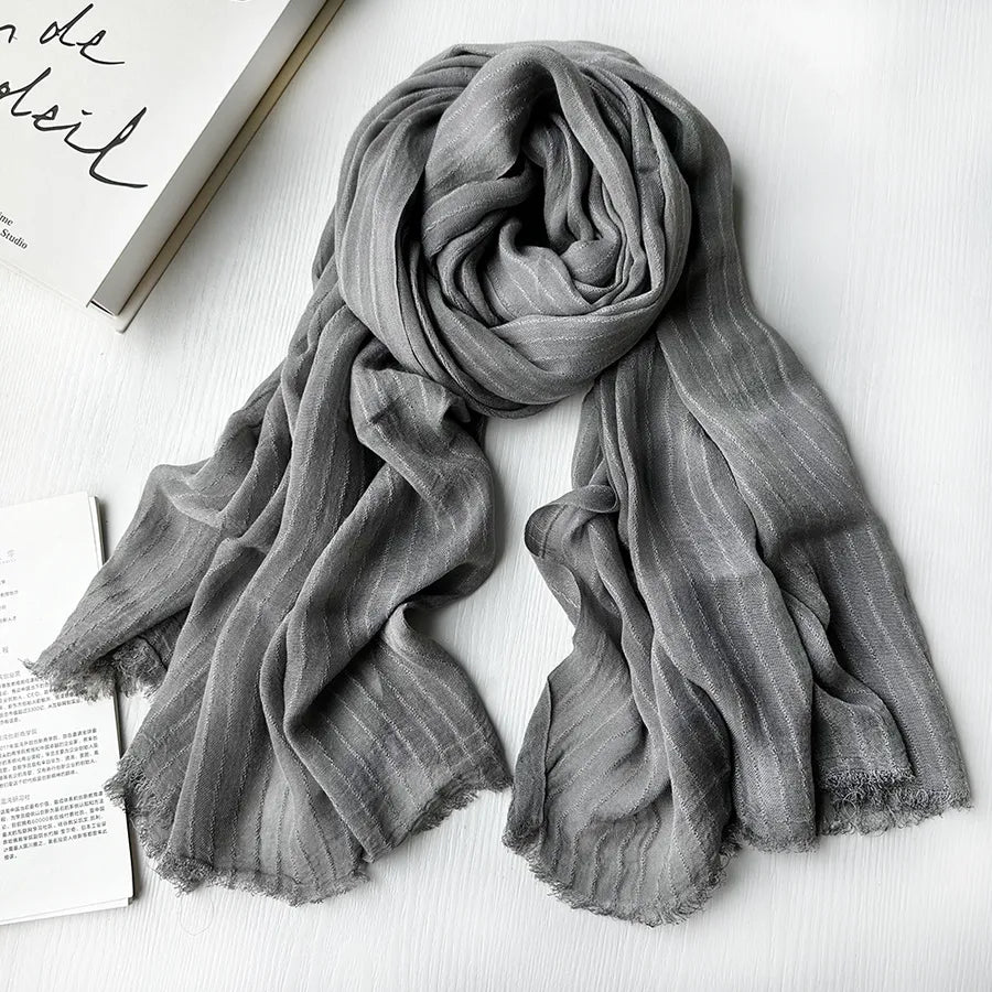 women's elegant gradient color cotton scarves & gloves