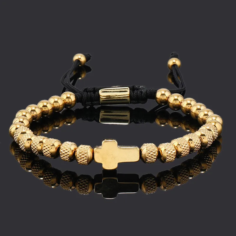 Simple Style Cross 304 Stainless Steel Unisex Bracelets