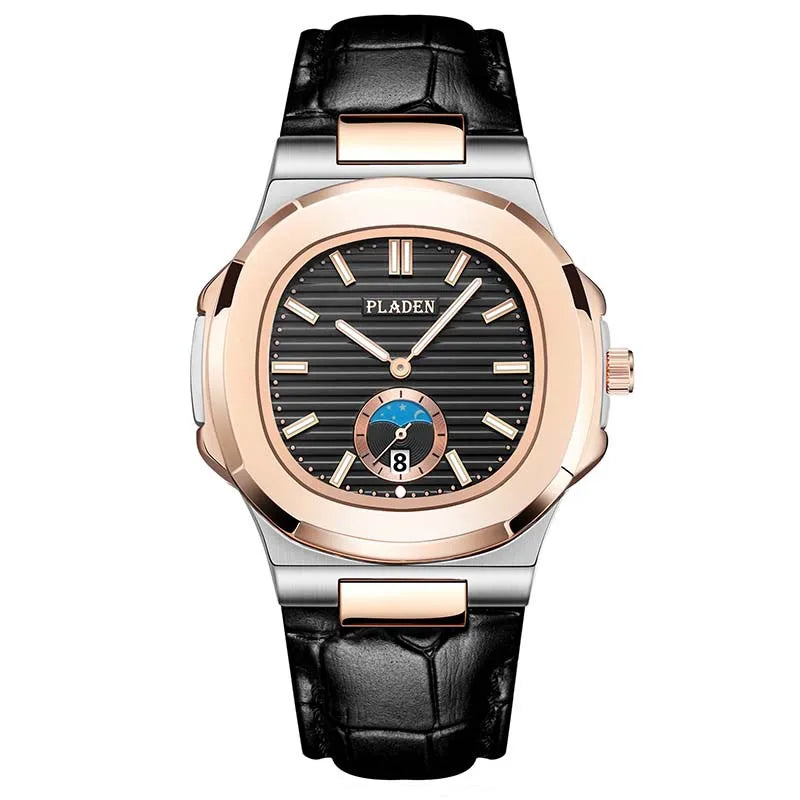 PLADEN Brand Watch hot Classic Men's High-end Fashion Business Stainless Steel Waterproof Quartz Watch