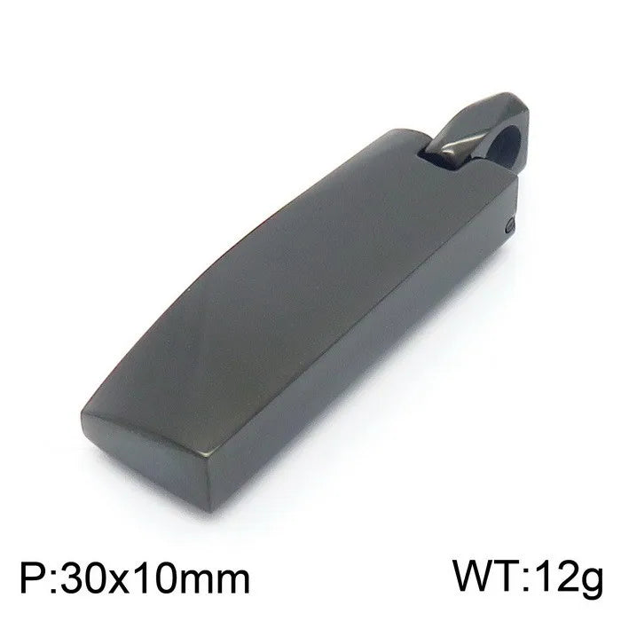 fashion rectangle titanium steel plating titanium steel pendant necklace 1 piece