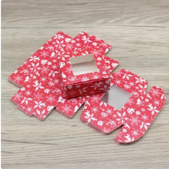 Multicolor Handmade Printed Candy Box Black Marble Pattern Window Business Gift Box Confectionery Packaging Jewelry Wrapping
