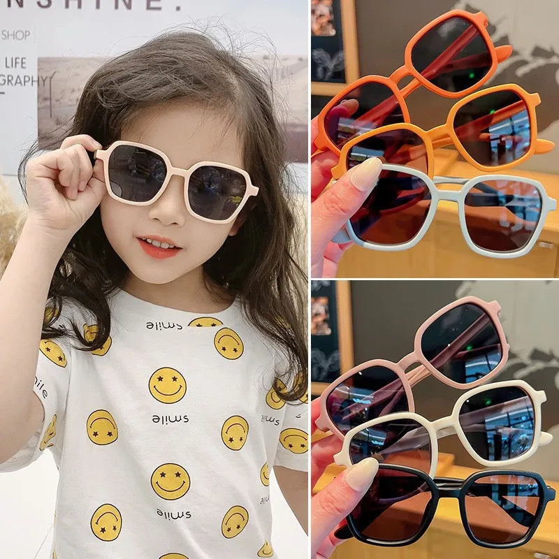 Candy children's sunglasses cute fashion multi-color box children's sunglasses boys and girls photo styling glasses