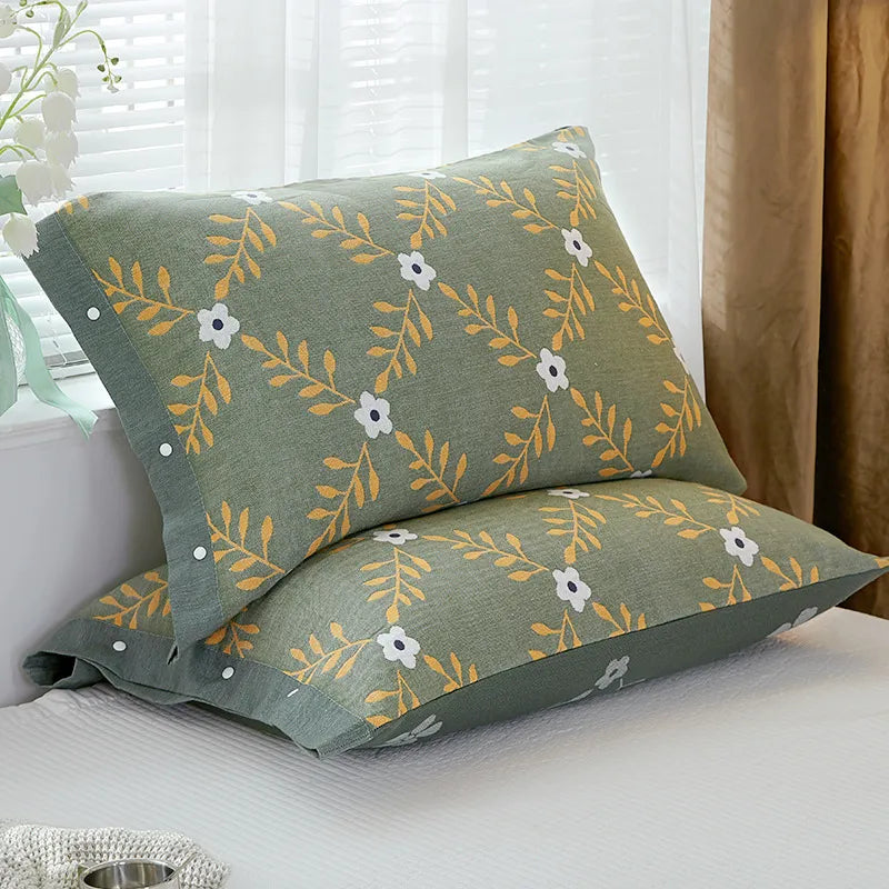 Cotton Gauze Pillowcase One Pack Summer All-inclusive Snaps Household 40x 60cm Latex Pillowcase 48x 74 Pillowcase