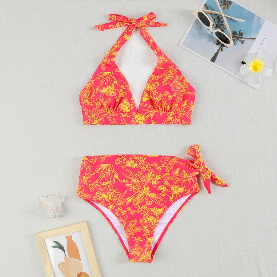 Women's Waves 2 Pieces Set Bikinis Swimwear