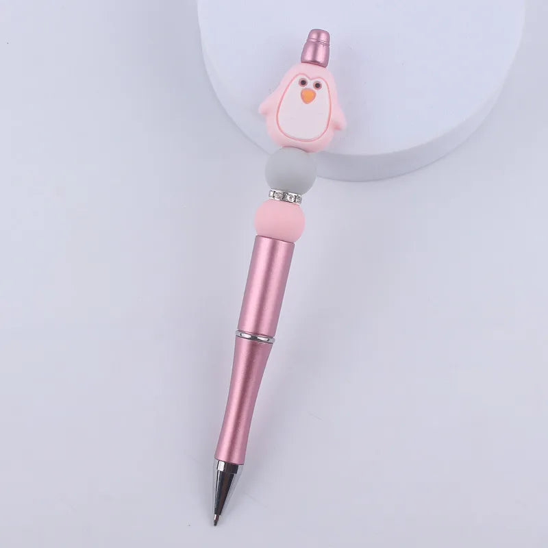 creative cartoon animal silicone bead color ballpoint pen