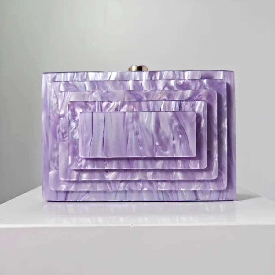 Summer  Direct Sales Dinner Bag Retro  Splicing Package Trendy Acrylic Shoulder Chain Bag for Women