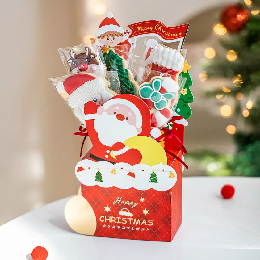 Creative Christmas Lollipop Gift Box Cartoon Handheld Snack Surprise Candy Souvenir Packaging Empty Box For Events And Parties