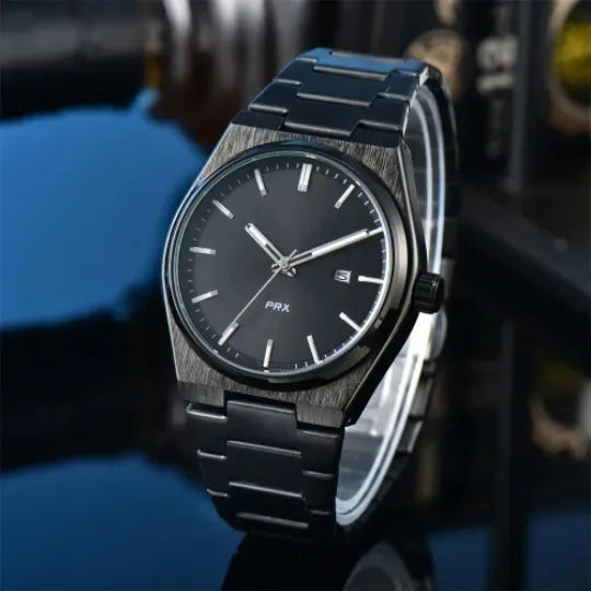 Business Classic Style Color Block Solid Color Horseshoe Buckle Quartz Men's Watches