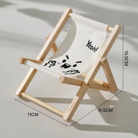 Casual Cute Printing Letter Wood Mobile Phone Holder Artificial Decorations