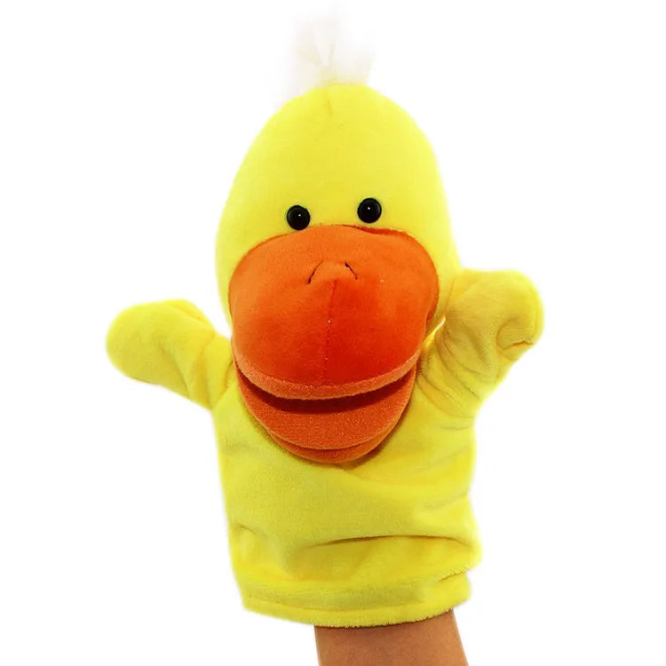 Can open mouth cartoon animal plush hand puppet parent-child toy mouth can move a variety of styles  spot mixed batch