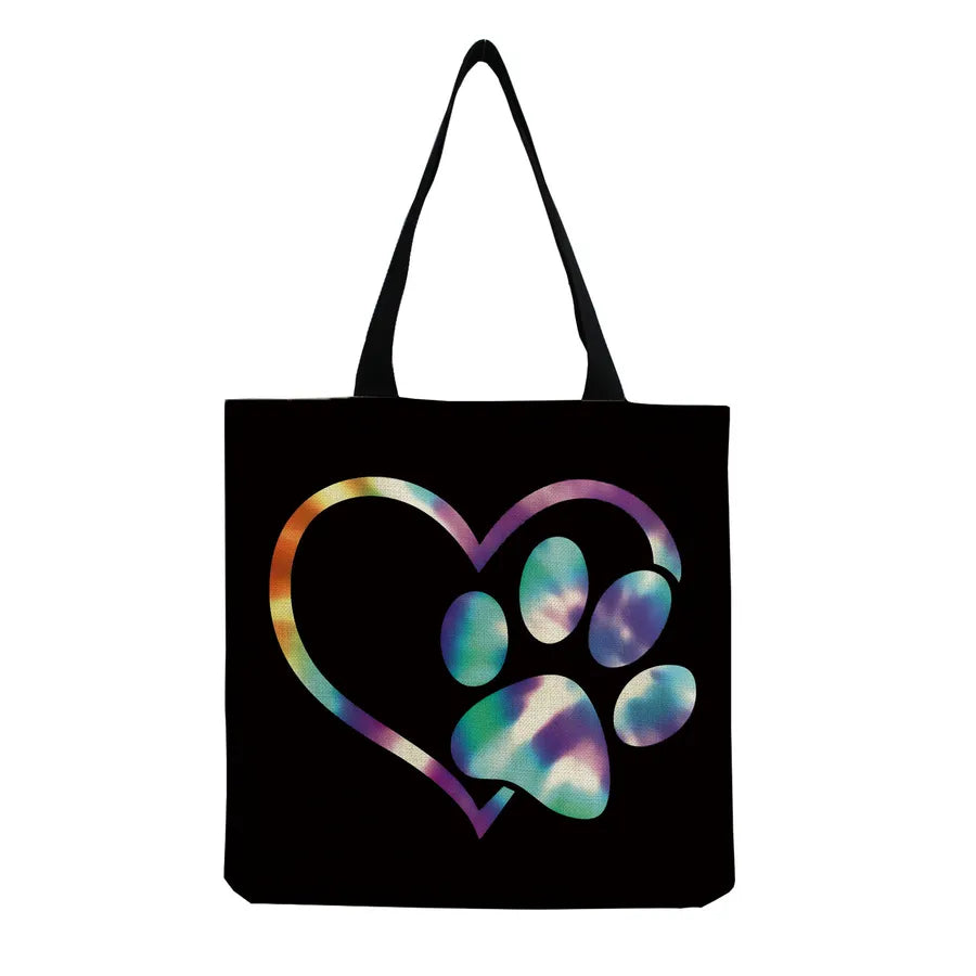 women's simple style letter shopping bags