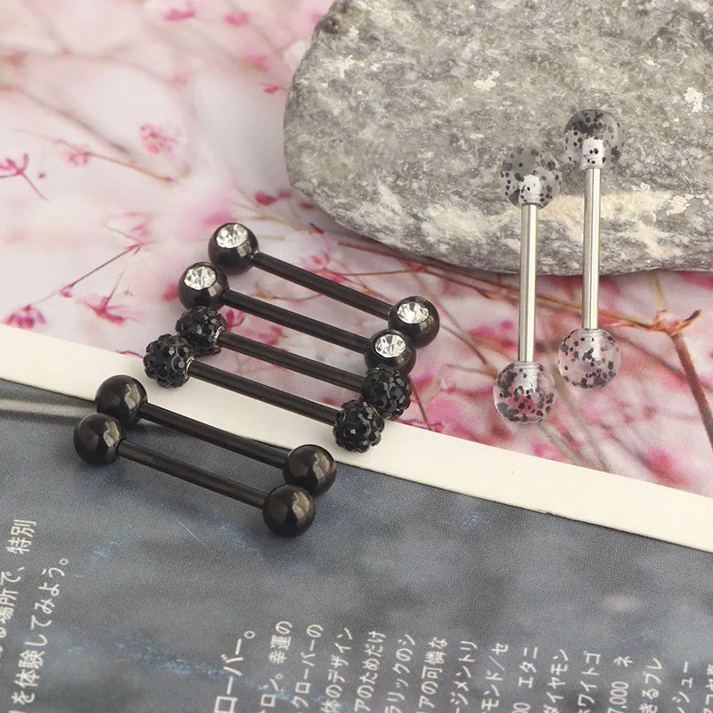 1 Set Nipple Rings & Studs Simple Style Classic Style Color Block 304 Stainless Steel Plating Nipple Rings & Studs
