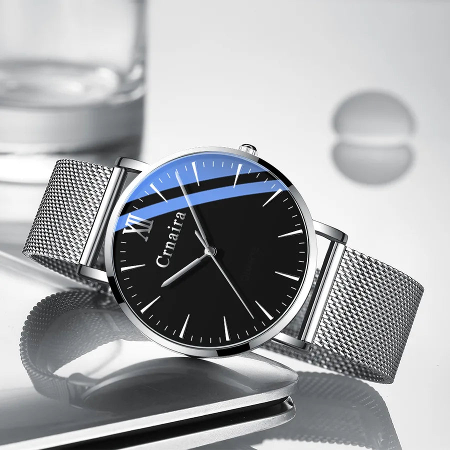 men's ultra-thin quartz waterproof watch