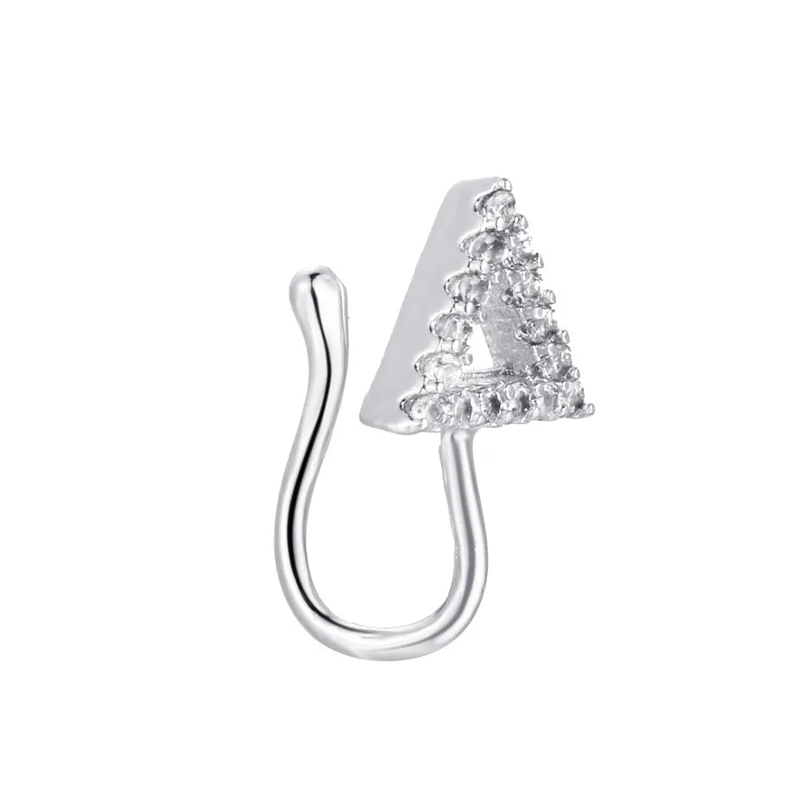 fashion creative copper perforation-free u-shaped nasal splint piercing butterfly flower snake-shaped fake nose studs