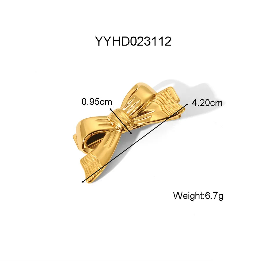 Classic Style Women's Dragonfly Butterfly Bowtie 304 Stainless Steel Hair Clip
