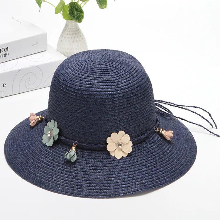 Women's Simple Style Bow Knot Bowknot Flat Eaves Bucket Hat