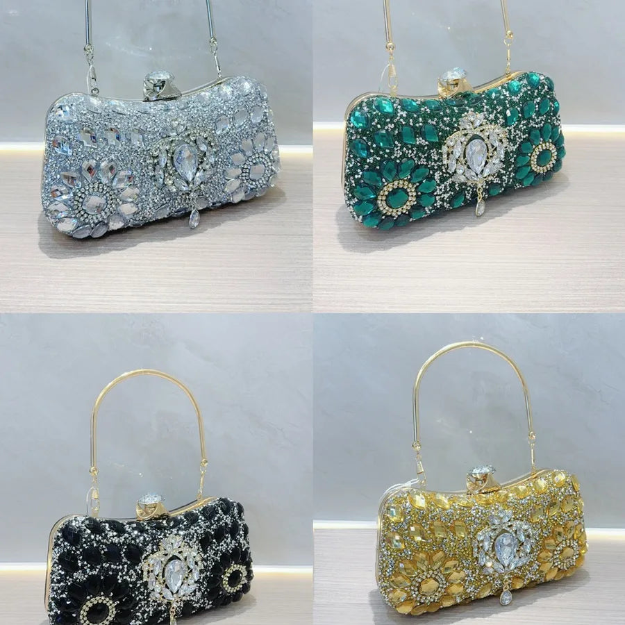 Silver Black Gold Polyester Solid Color Evening Bags