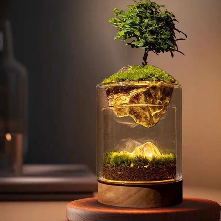 IG Style Tree Glass Night Lights Plant Micro Lighting Accessories