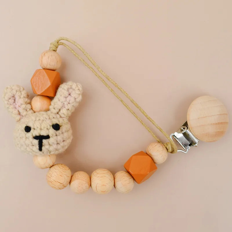 Cute Rabbit Geometric Wood yarn Baby Accessories