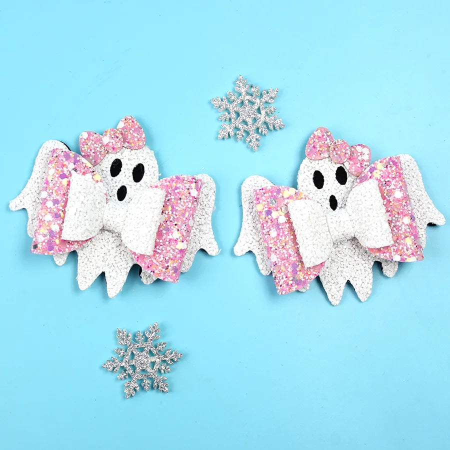 Halloween Heavy Work Skeleton Ghost Butterfly Knot Hair Clip Children's Funny Hair Accessories Customizable Headwear