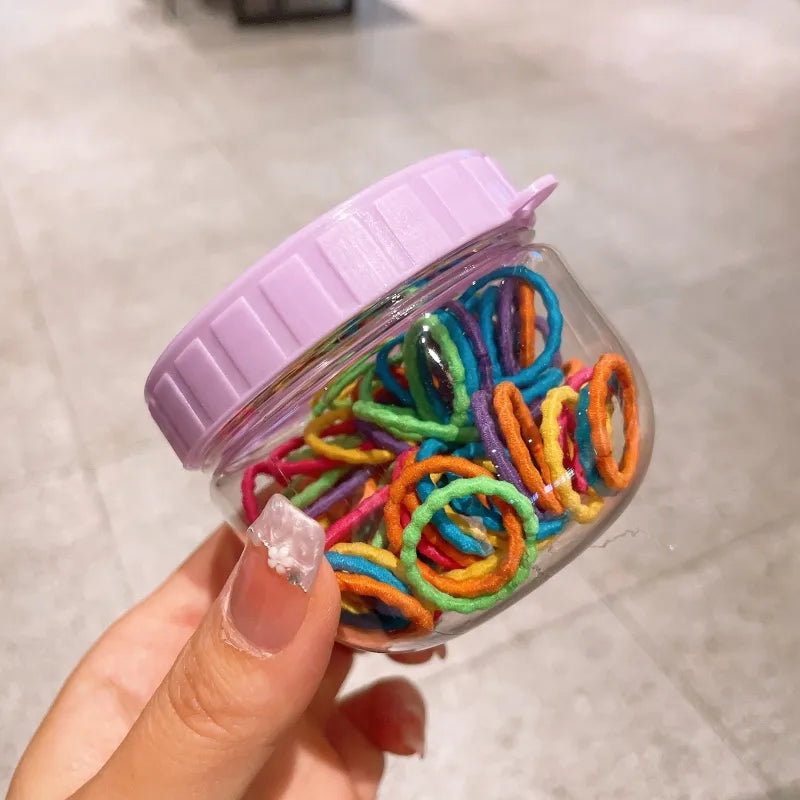 Cute Girl'S Spiral Stripe Cloth Hair Tie