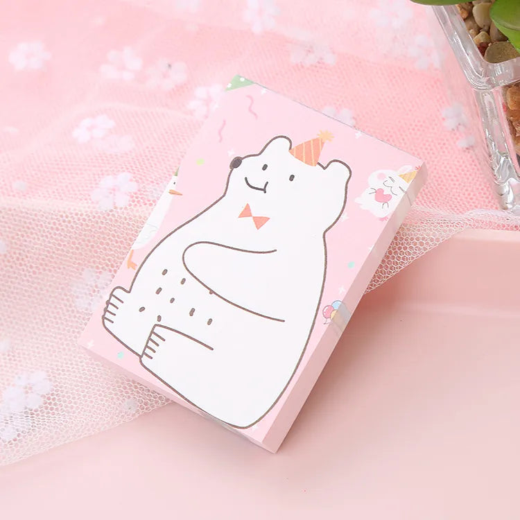 cute creative bear note paper tearable stationery notebook