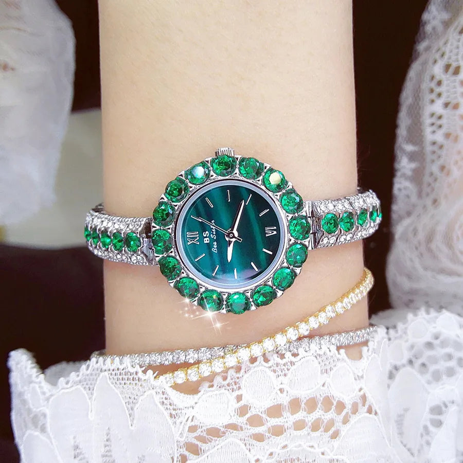Elegant Solid Color Jewelry Buckle Quartz Watch Women's Watches