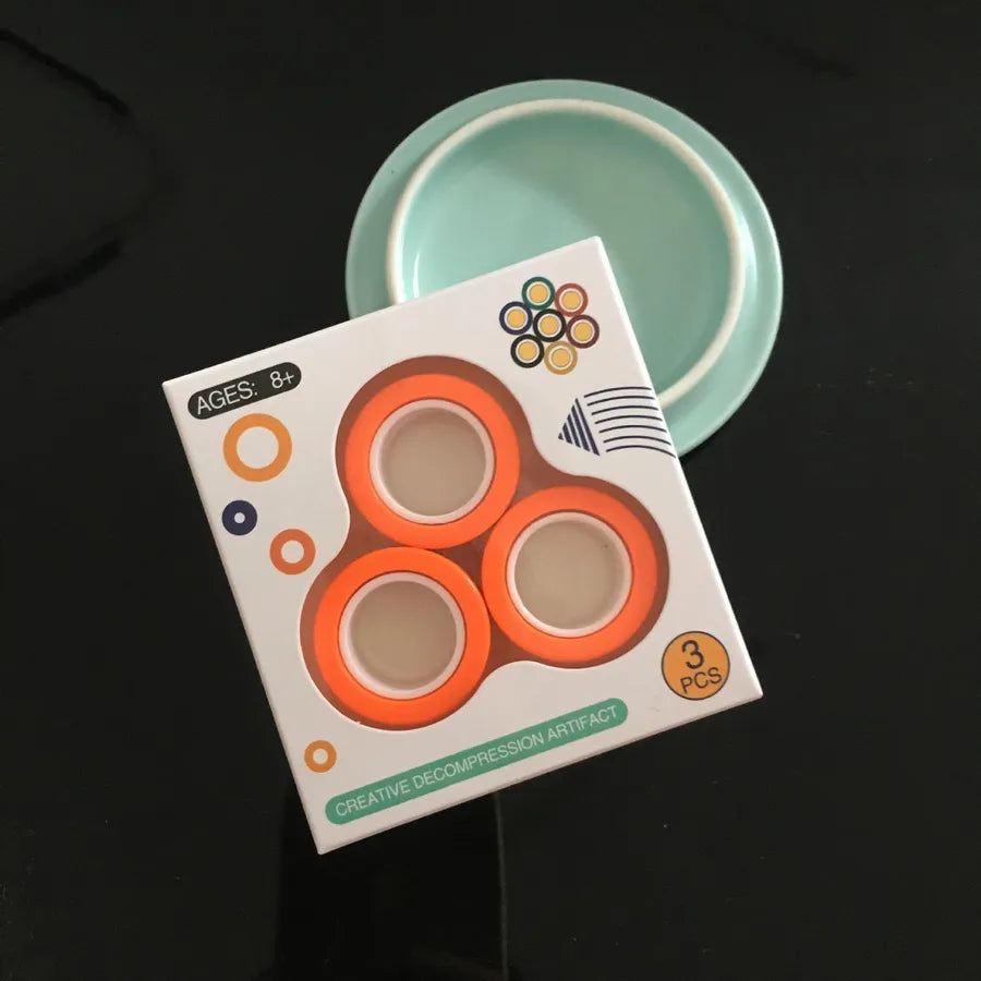 Spot wholesale fingertip gyro finger magnetic ring decompression toy magnetic ring gyro fingertip decompression magnetic
