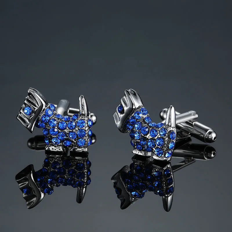 business geometric copper plating men's cufflinks