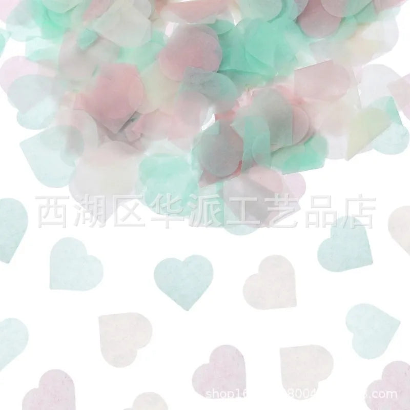 2.5cm heart-shaped love paper pieces Valentine's Day wedding venue hand-held throwing paper scraps transparent balloon filler