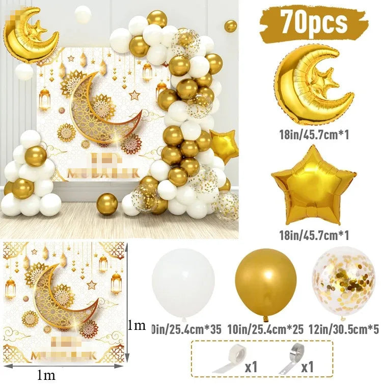 Cute Star Moon Aluminum Film Party Festival Balloons Party Supplies Balloons 1 Set