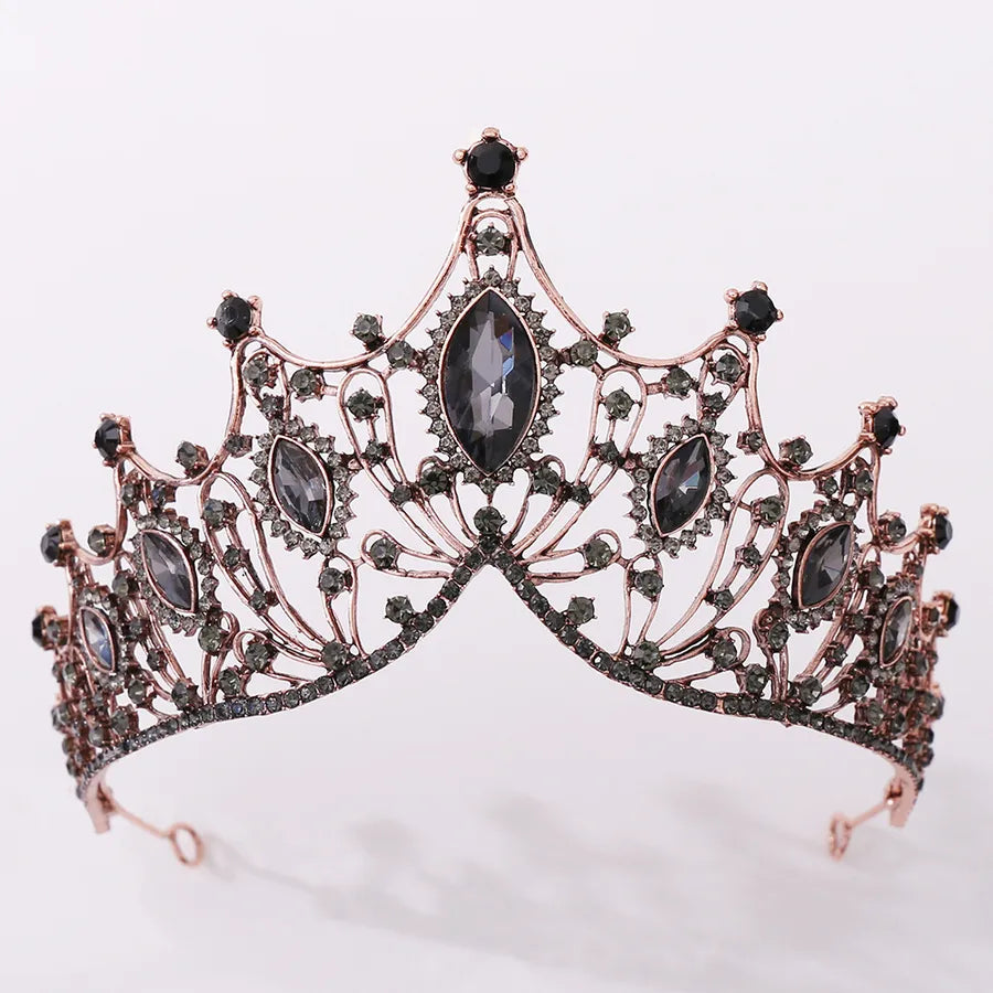 elegant crown artificial crystal alloy inlay rhinestones crown 1 piece