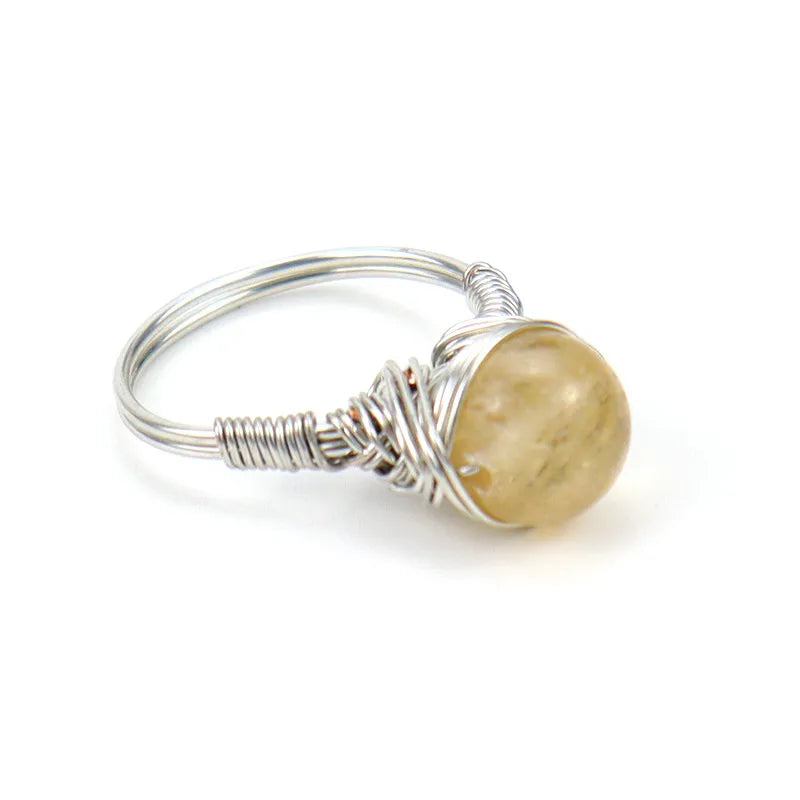 retro geometric agate plating rings 1 piece