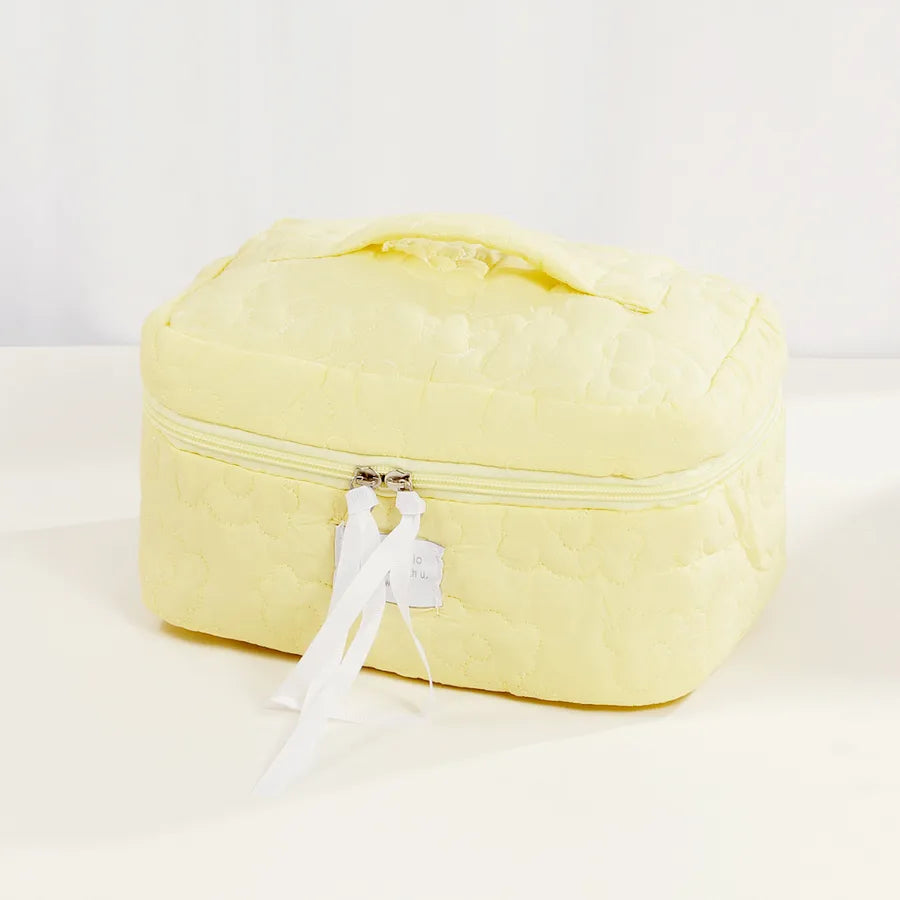 cute flower polyester square makeup bags