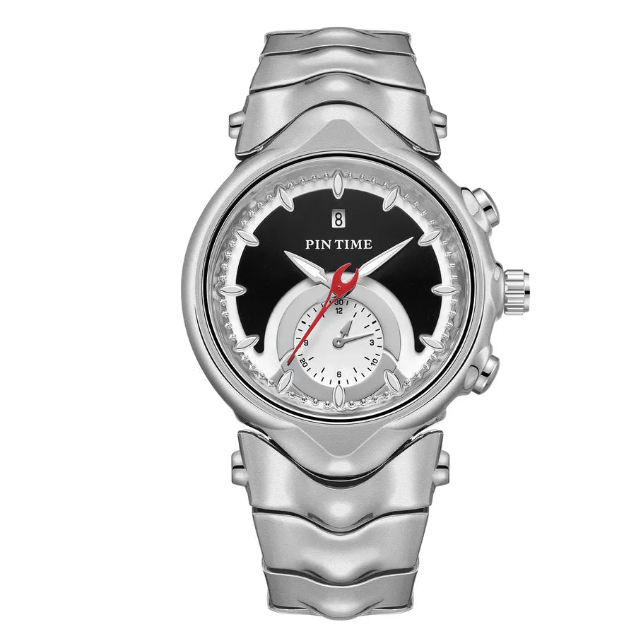 Retro Streetwear Geometric Butterfly Double Snap Quartz Women's Watches
